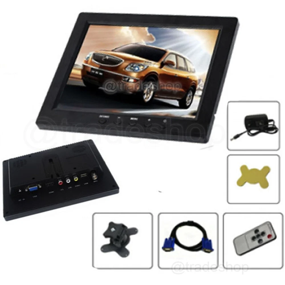 MONITOR 8” HDMI VGA PER AUTO CAMPER TELECOMANDO RETROMARCIA VIDEOSORVEGLIANZA - TrAdE Shop Traesio