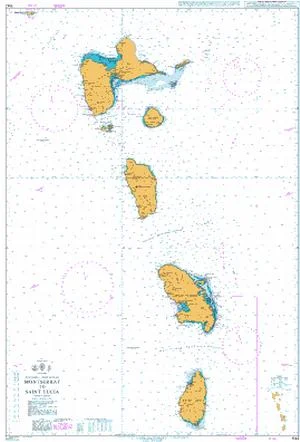 montserrat to saint lucia n. 1042 (2011) - Carte nautiche, da pesca…