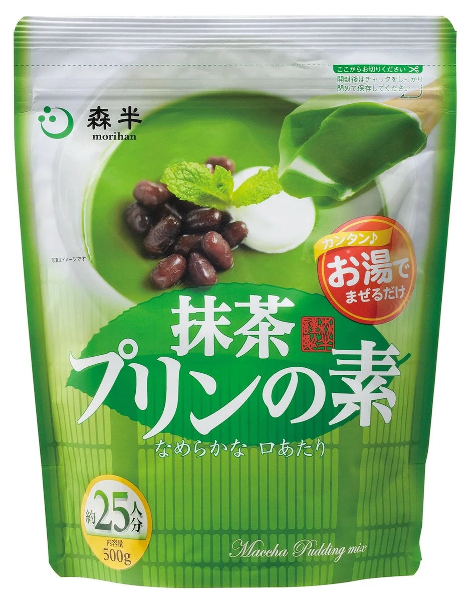 Morihan Uji Matcha Pudding Mix Professional Use 500g Bag