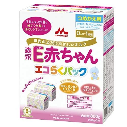 Morinaga e Baby Eco-Pack Fórmula Infantil 800g (2 bolsas de 400g)