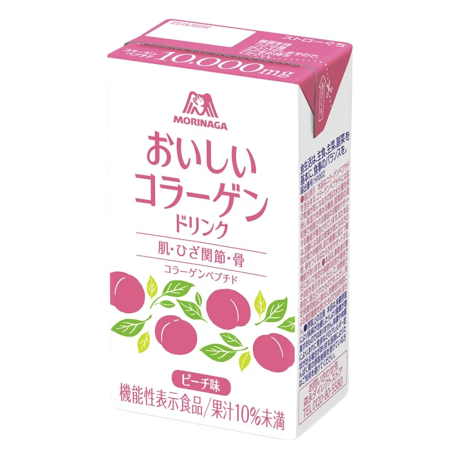 Morinaga Seika Oishii Collagen Drink 125ml 24 bottles Peach flavor