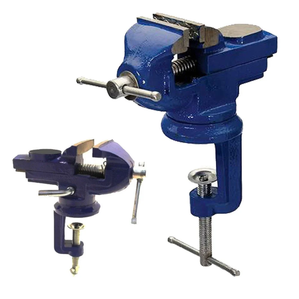 MORSA DA BANCO CON BASE GIREVOLE APERTURA MASSIMA 60mm FISSAGGIO A MORSETTO - Trade_Ox