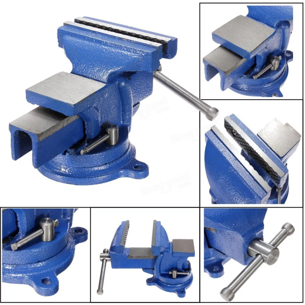 MORSA DA BANCO GIREVOLE 100 mm INCUDINE PROFESSIONALE IN GHISA E ACCIAIO - TrAdE Shop Traesio