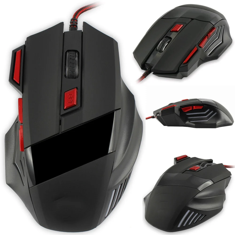 MOUSE PROFESSIONALE GAMING 3200 DPI 7 TASTI USB OTTICO LAPTOP VIDEOGIOCHI Q-802