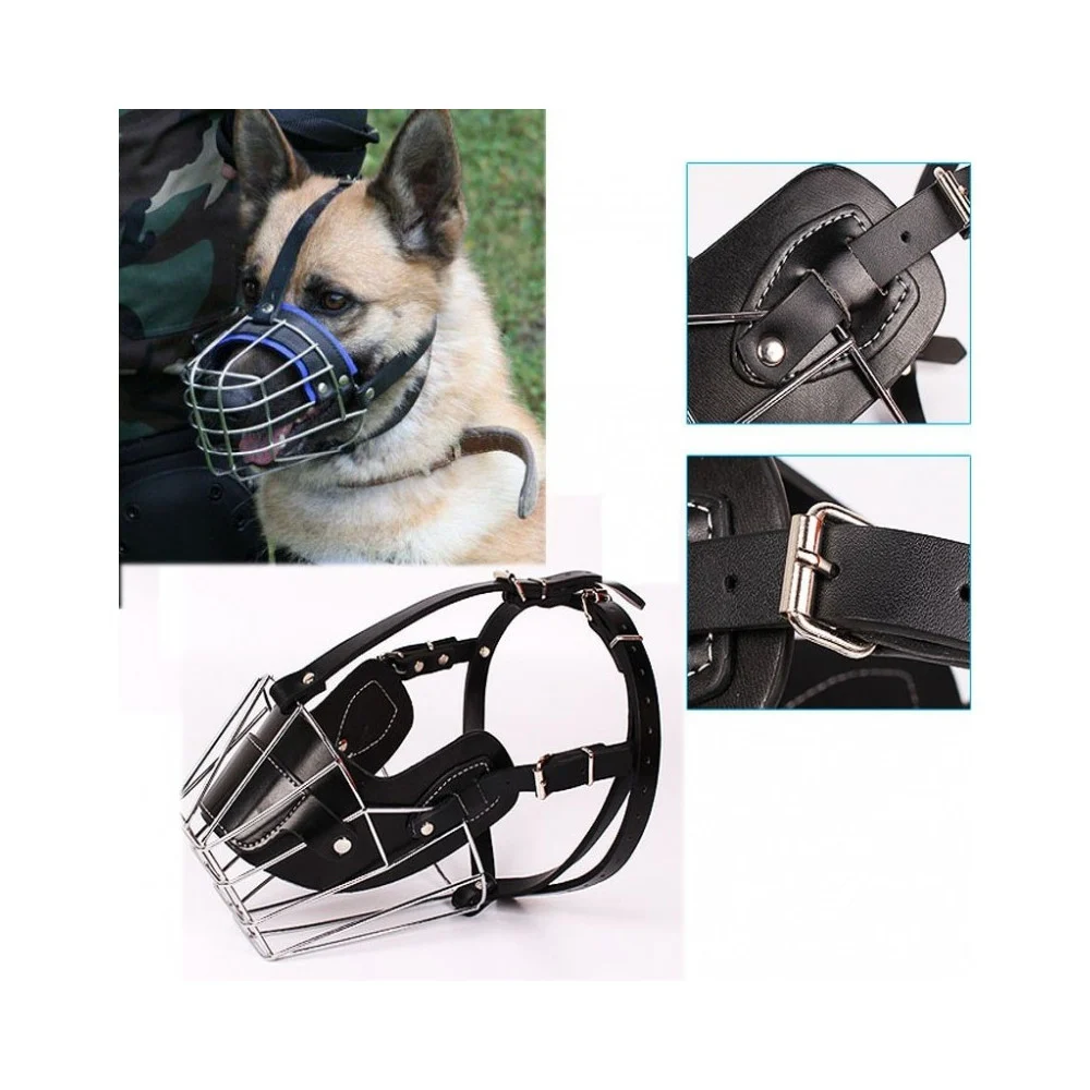 MUSERUOLA TAGLIA S/M METALLO CANE REGOLABILE TOELETTATURA ANTIABBAIO SICUREZZA - TrAdE Shop Traesio