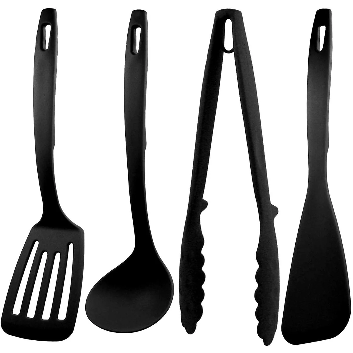 Nagao set utensili da cucina 4 pezzi nylon nero Made in Japan