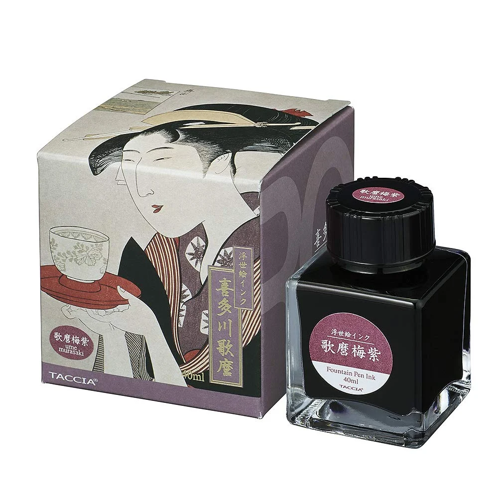 Nakabayashi TACCIA Fountain Pen Ink Ukiyoe Kitagawa Utamaro Plum Purple TFPI-WD42-16