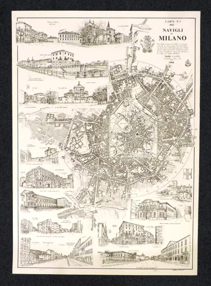 carta – i navigli di milano n. 3 – cerchia interna (1988) - Arredamento marinaresco