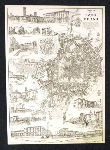 carta – i navigli di milano n. 4 – cerchia interna (1988) - Arredamento marinaresco