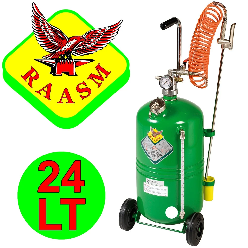 NEBULIZZATORE LT.24 CARRELLATO RAASM CON INDICATORE LIVELLO E ANTIRIFLUSSO - Raasm ®
