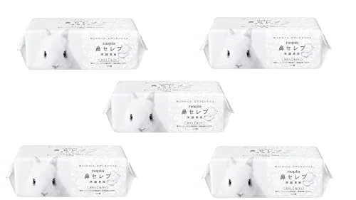 Nepia Nose Celeb Facial Towel for Face Wash 240 Thick Sheets (120 Pairs)