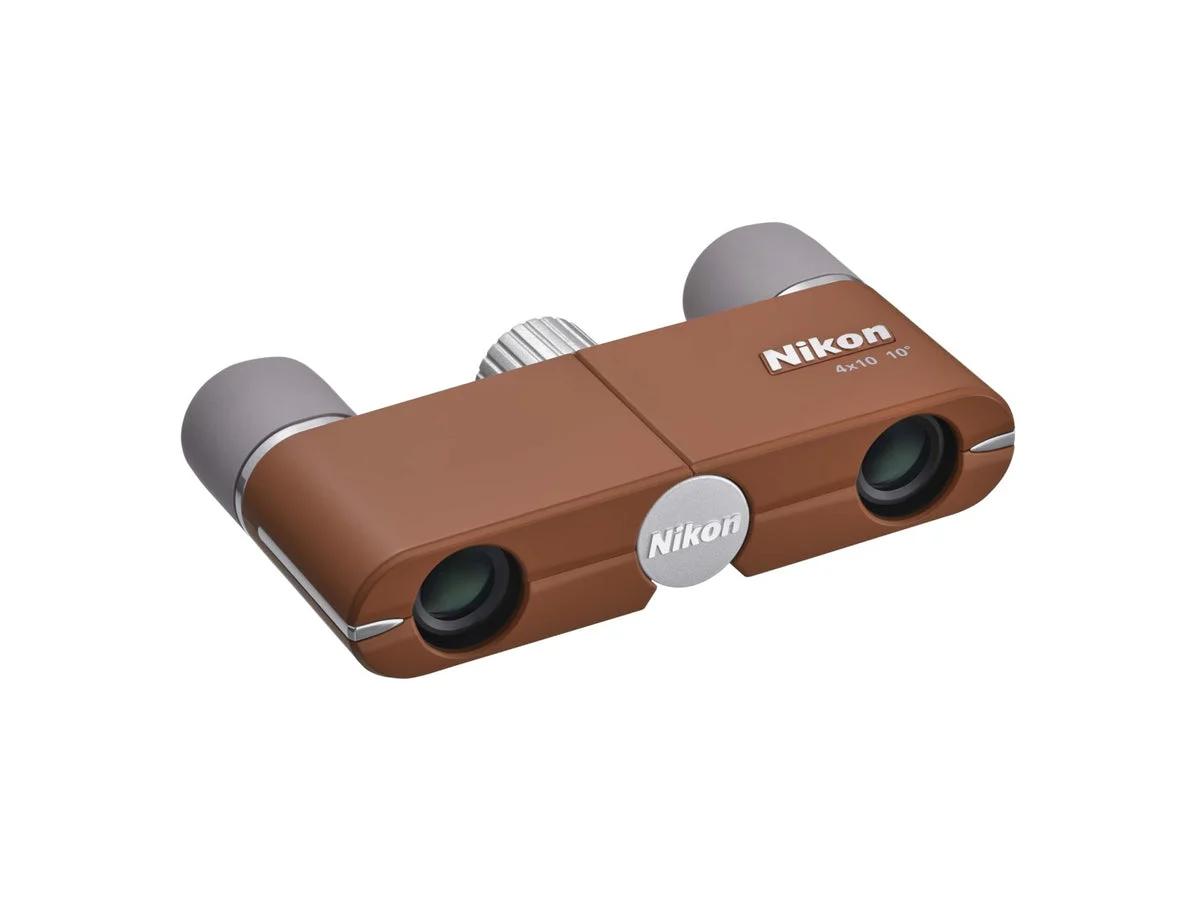 Nikon Binocolo 4x10D CF a tetto compatto Amber Brown Made in Japan