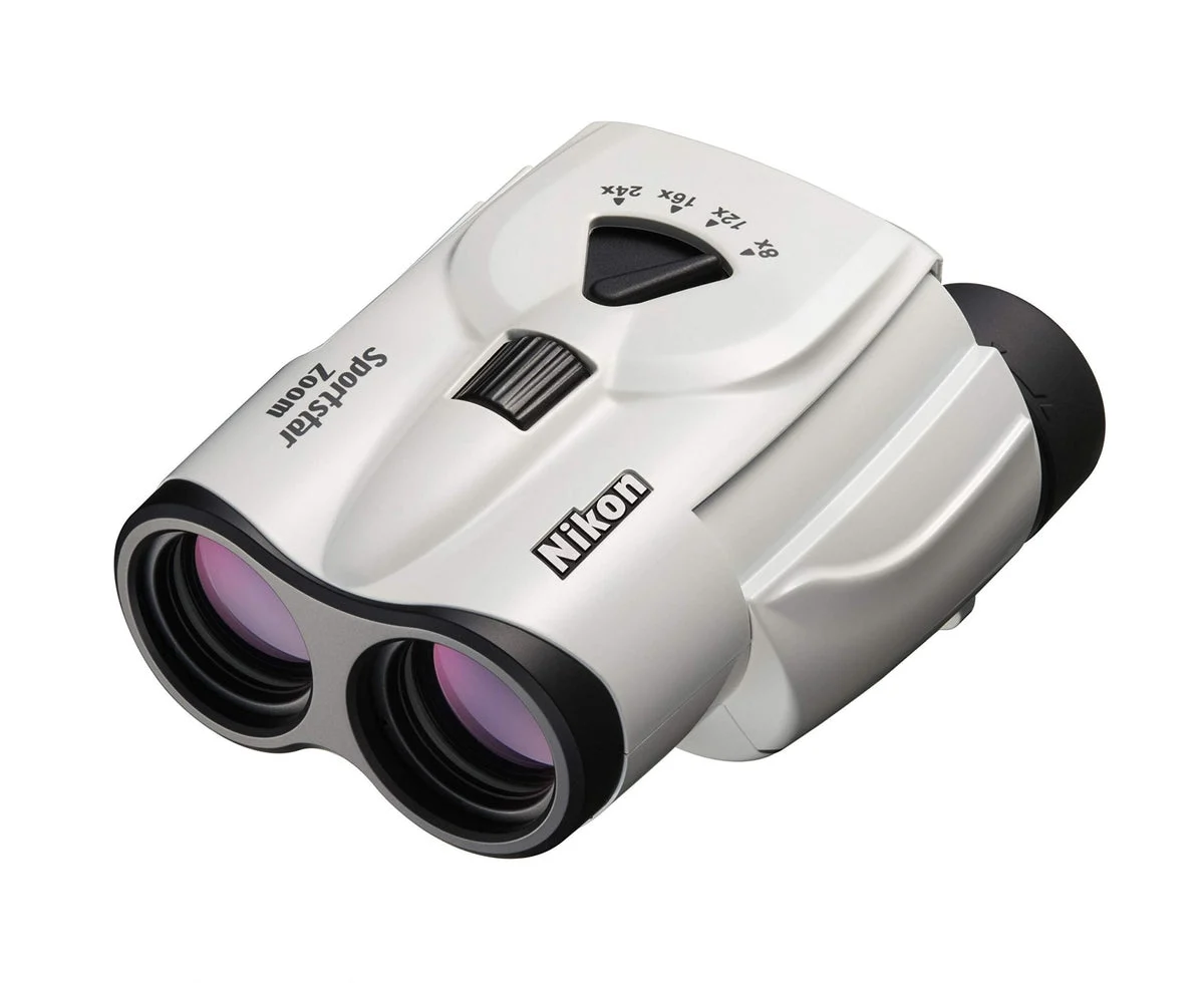 Nikon Sportstar Zoom Binocolo 8-24x25 a Porro Bianco