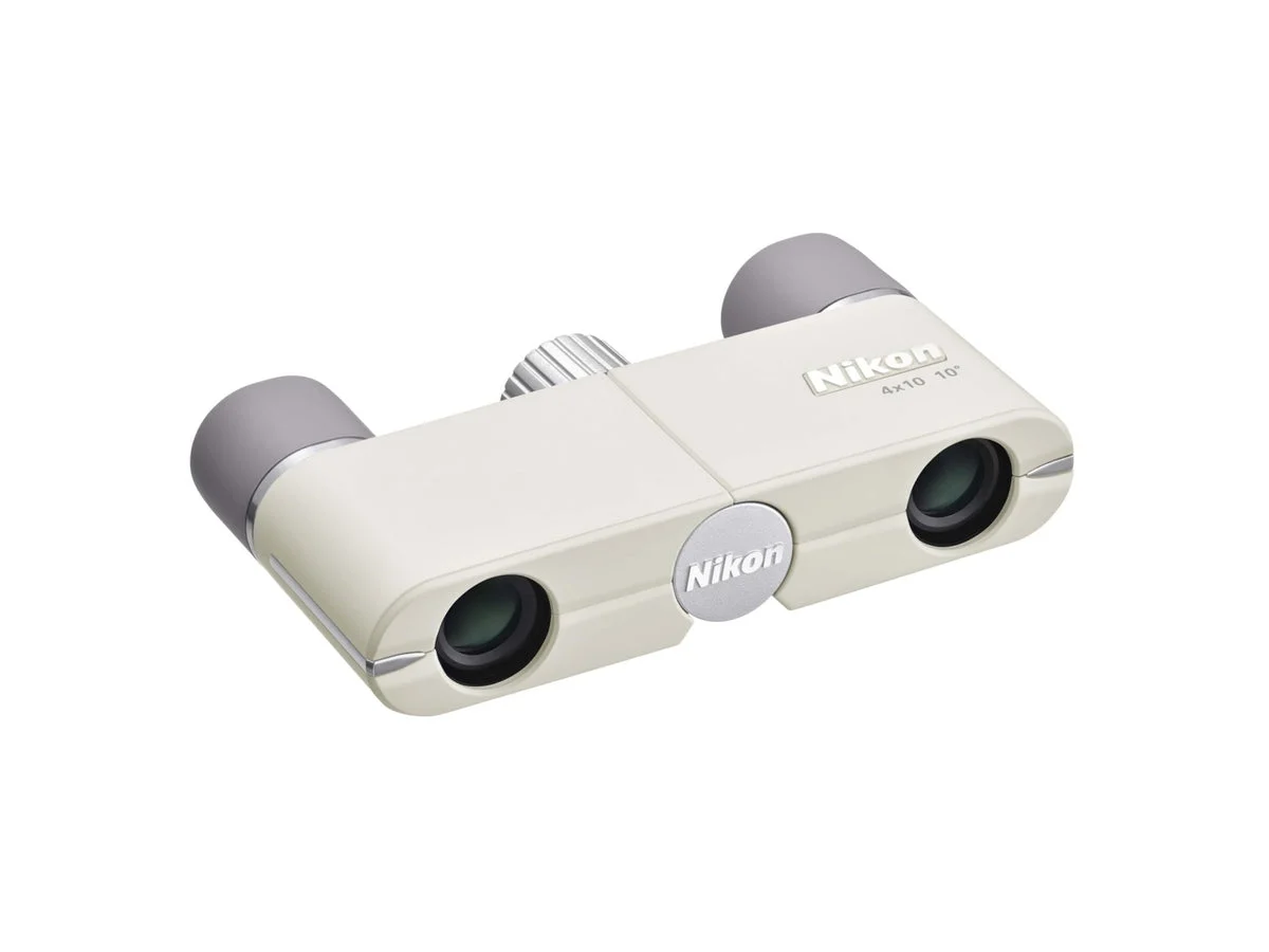 Nikon Yu 4x10D CF binocolo a prismi di Porro 4x10 avorio bianco