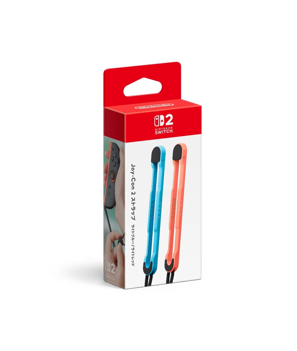 Nintendo Joy-Con 2 Cinghie di Sicurezza Set Blu Chiaro e Rosso Chiaro
