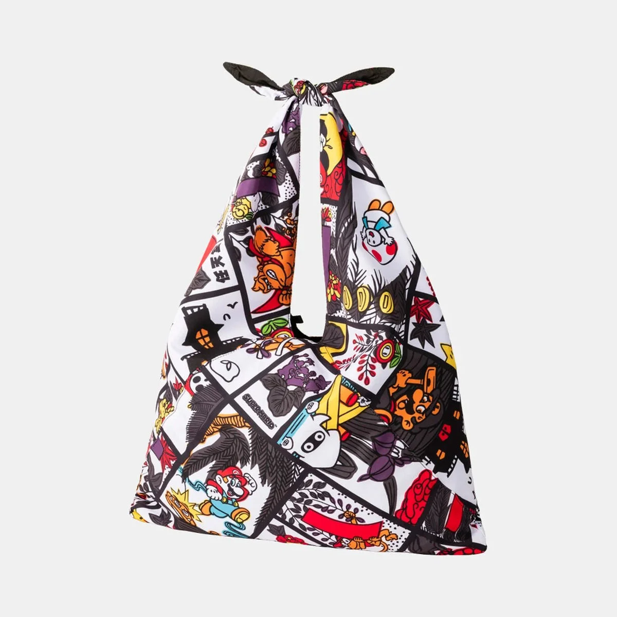 Nintendo Mario Hanafuda Borsa Azuma Reversibile Design Nero