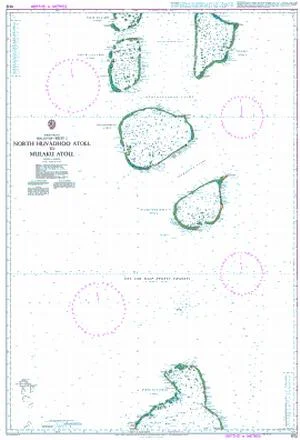 north huvadhoo atoll to malaku atoll n. 1012 (1993) - Carte nautiche, da pesca…
