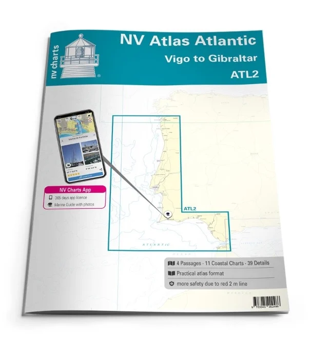 nv atlas atlantic ATL2: vigo to gibraltar - Carte nautiche, da pesca…
