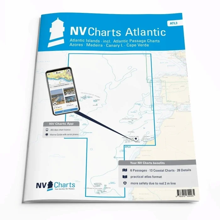 NV Charts Atlantic ATL3: Atlantic Islands - Carte nautiche, da pesca…