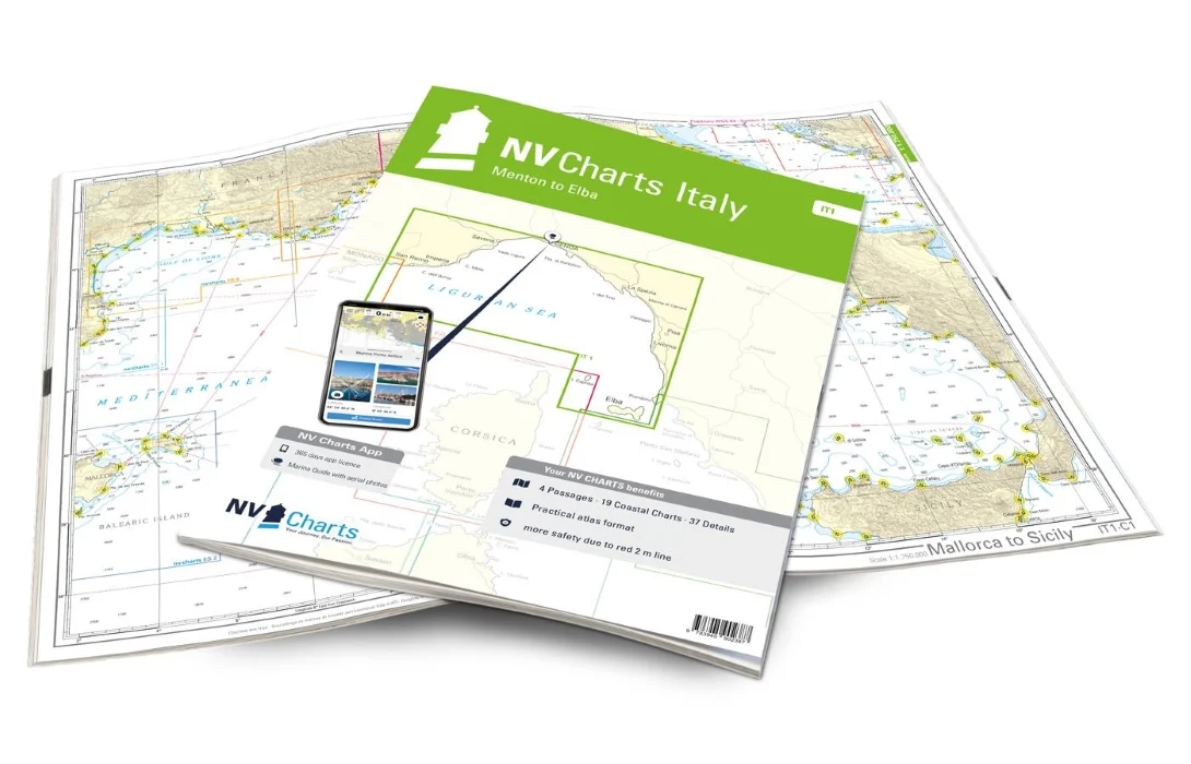 nv charts italy IT1: menton to elba - Carte nautiche, da pesca…