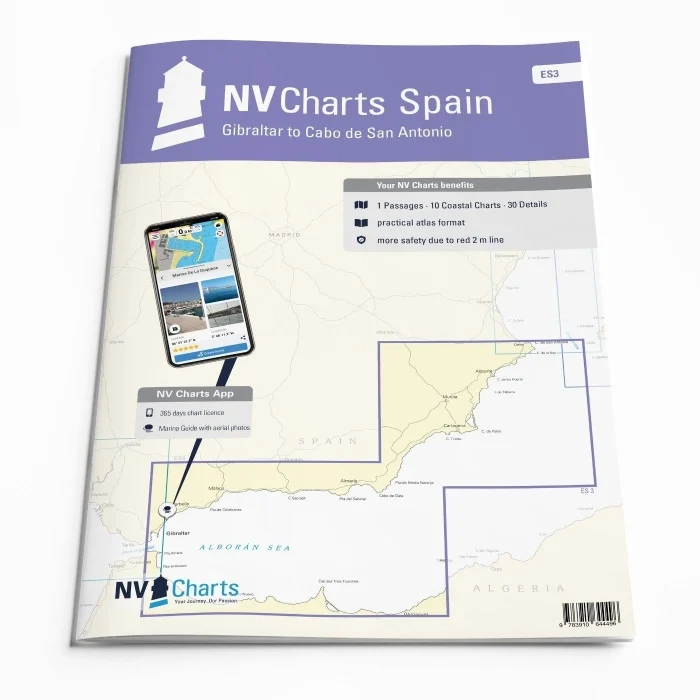 NV charts Spain ES3: Gibraltar to Cabo San Antonio - Carte nautiche, da pesca…