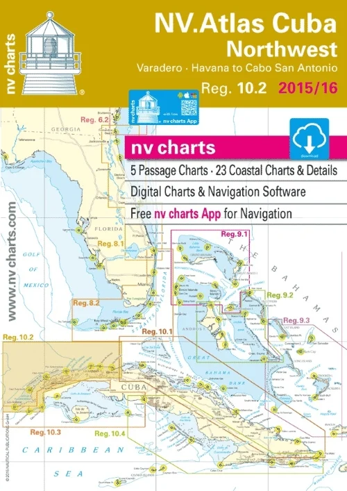 nv atlas 10.2 cuba northwest: varadero – havana to cabo san antonio - Carte nautiche, da pesca…