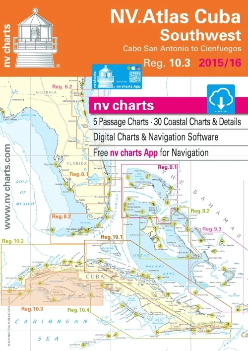 nv atlas 10.3 cuba southwest: cabo san antonio to cienfuegos - Carte nautiche, da pesca…