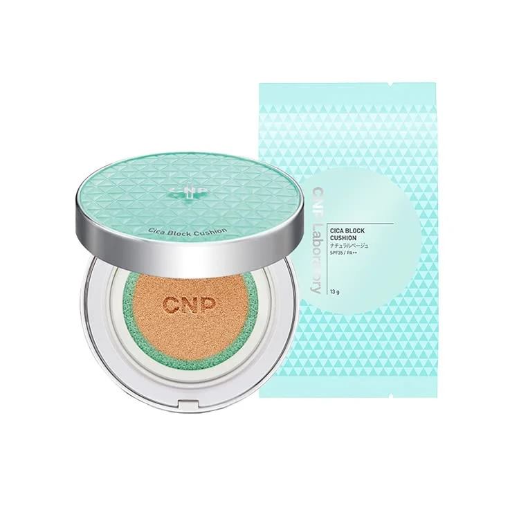 CNP CICA Block Cushion Foundation SPF35 PA++ #23 Natural Beige 13g + Refill 13g - CNP Laboratory.