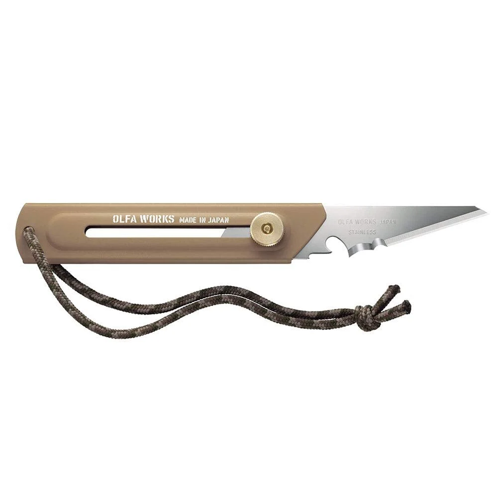 Olfa Works Bushcraft Knife Replaceable Blade Sand Beige OW-BK1-SB