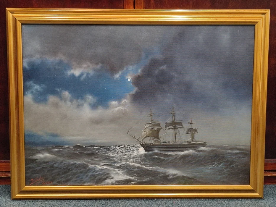 olio su tela “vespucci verso capo horn” - Arredamento marinaresco