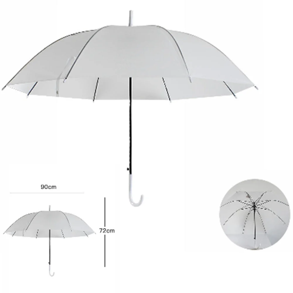 OMBRELLO BIANCO IN PVC PROTEGGE PIOGGIA SOLE PER BAMBINI BIMBI MANICO BIANCO - TrAdE Shop Traesio