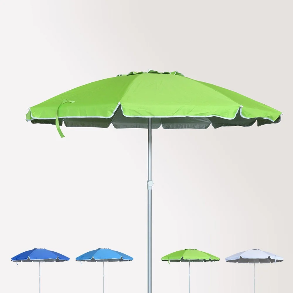 OMBRELLONE MARE SPIAGGIA GIARDINO METALLO 210 CM CON CUSTODIA COLORE VERDE - TrAdE Shop Traesio