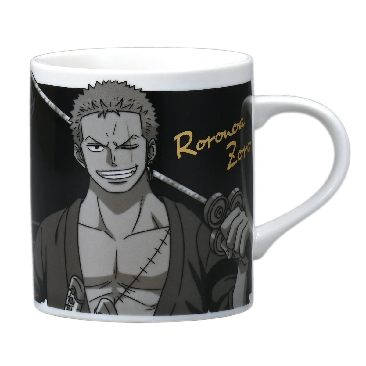 One Piece Tazza Monocromatica Equipaggio di Zoro 124151 Nera 300ml - ONE PEICE