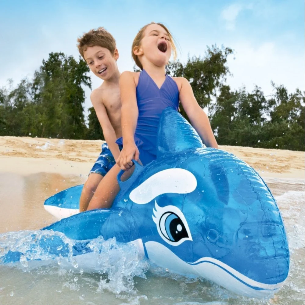 ORCA CAVALCABILE GIOCO GONFIABILE PER BAMBINI 152X144CM MARE PISCINA BLU - TrAdE Shop Traesio
