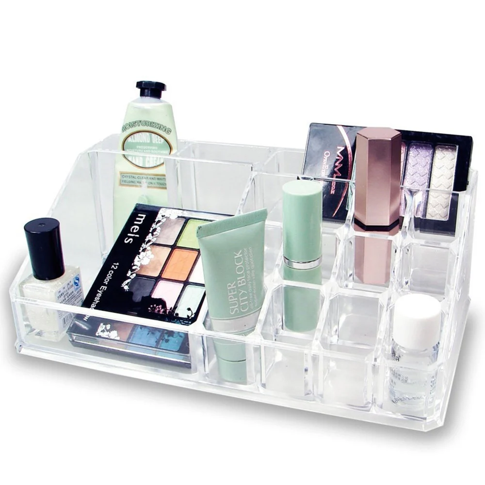 Organizer Cosmetici Make Up Accessori Espositore 16 Scomparti 17 x 9cm Acrilico - TrAdE Shop Traesio