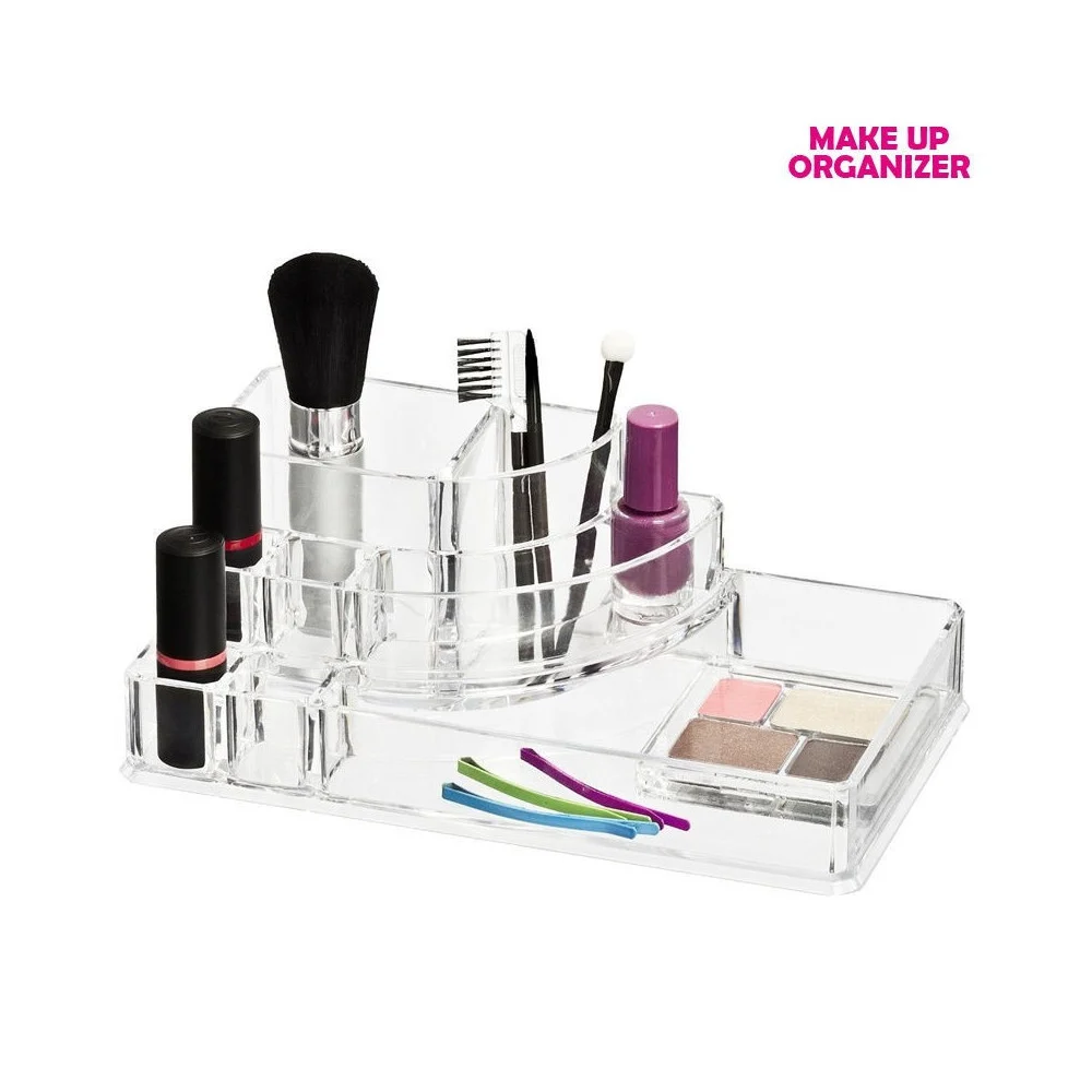 ORGANIZER COSMETICI TRUCCO MAKE UP 8 COMPARTI ORGANIZZATORE IN ACRILICO BEAUTY - Cleafe