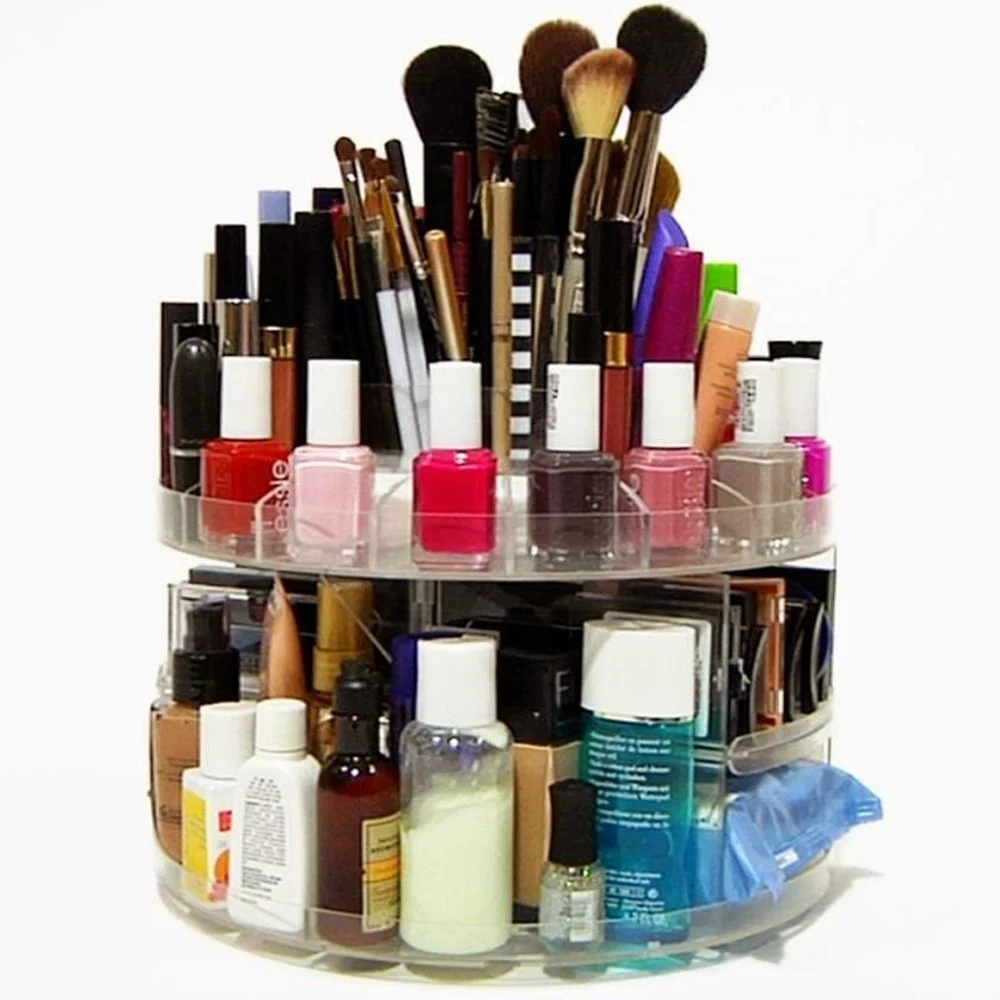 ORGANIZER ESPOSITORE COSMETICI MAKE UP TRUCCO GIREVOLE ROTANTE 360° GLAM CADDY - TrAdE Shop Traesio