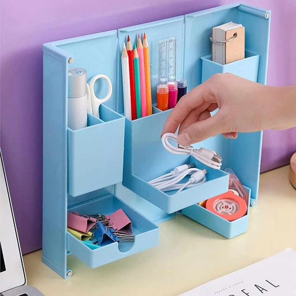 ORGANIZER IN PLASTICA PER TRUCCHI DA SCRIVANIA 24.5 X 28 CM POCHETTA PER TRUCCHI - TrAdE Shop Traesio