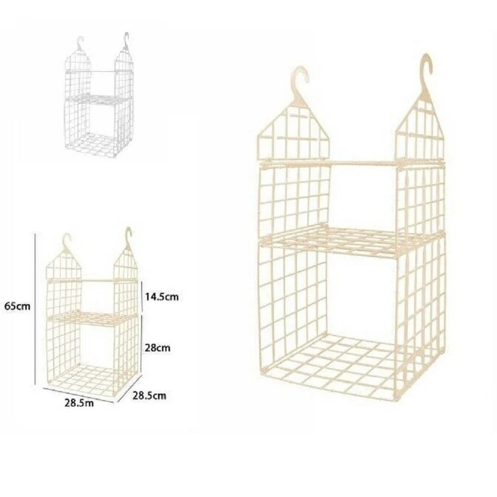ORGANIZER PER ARMADIO 3 RIPIANI CON GANCI GRUCCE SALVASPAZIO 65X28.5X28.5CM 70944 - TrAdE Shop Traesio