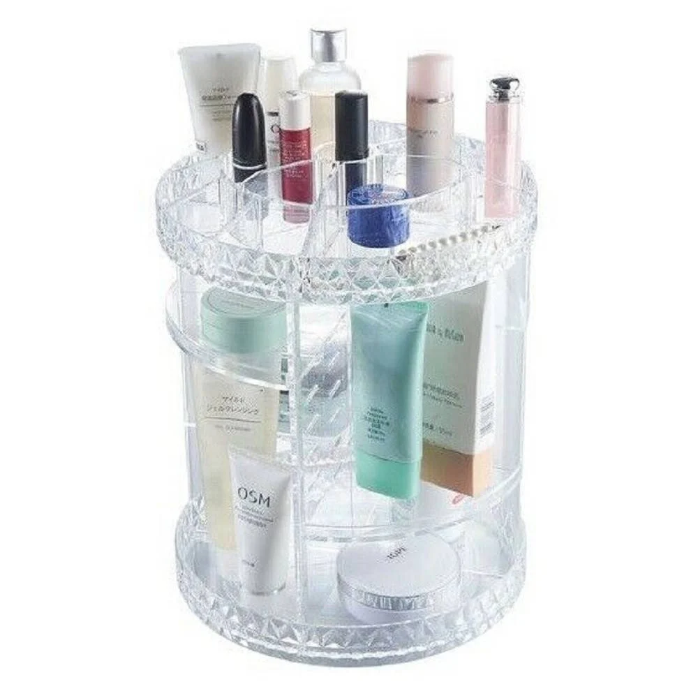 ORGANIZER TONDO TRASPARENTE CRILEX PER GIOIELLI TRUCCHI COSMETICI MAKE-UP 59068