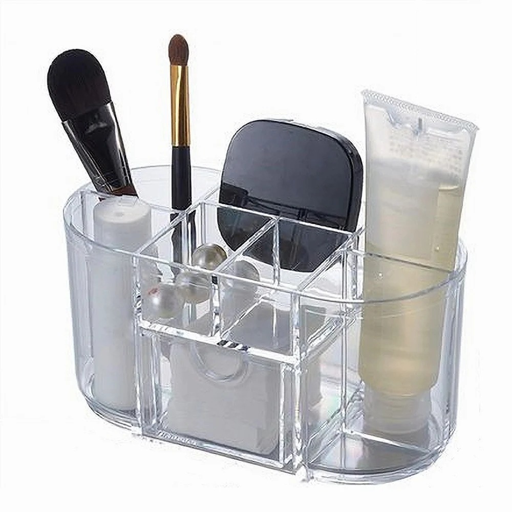 ORGANIZER TRASPARENTE CRILEX PER CREME TRUCCO COSMETICI MAKEUP 8 SCOMPARTI 59064 - Cleafe