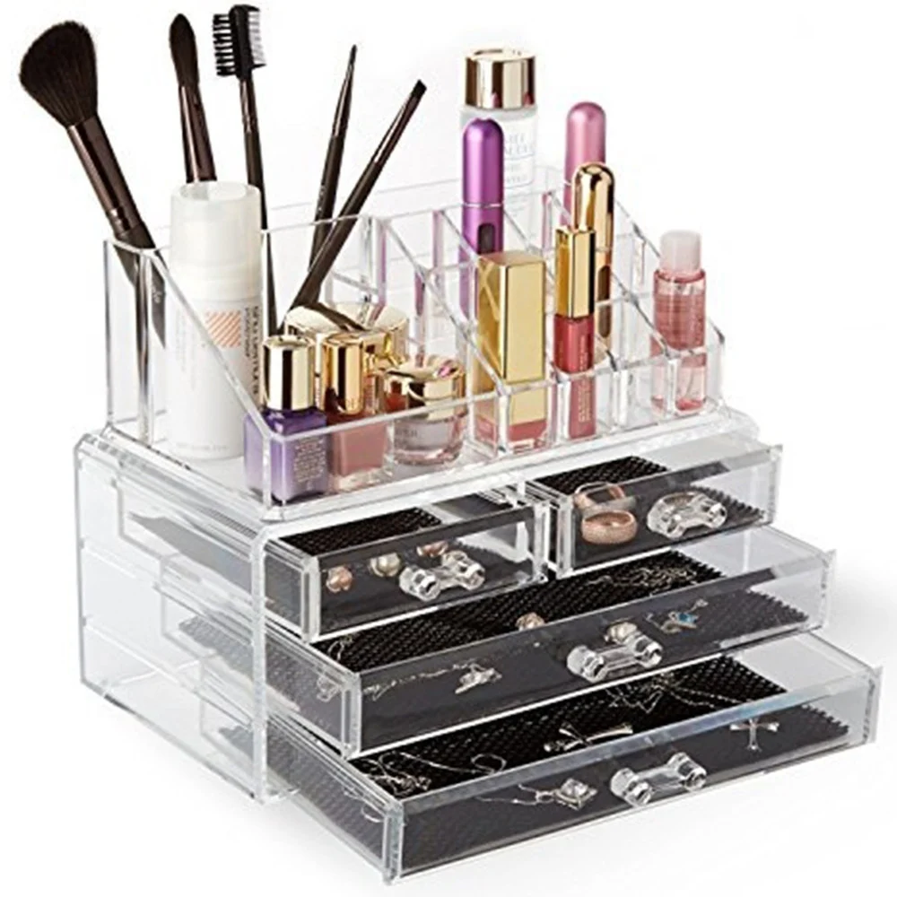 ORGANIZZATORE PORTA COSMETICI MAKE UP CON 16 COMPARTI ESPOSITORE ORGANIZER - Cleafe