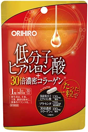 ORIHIRO Low Molecular Weight Hyaluronic Acid Collagen 30 Capsules 30x Dense