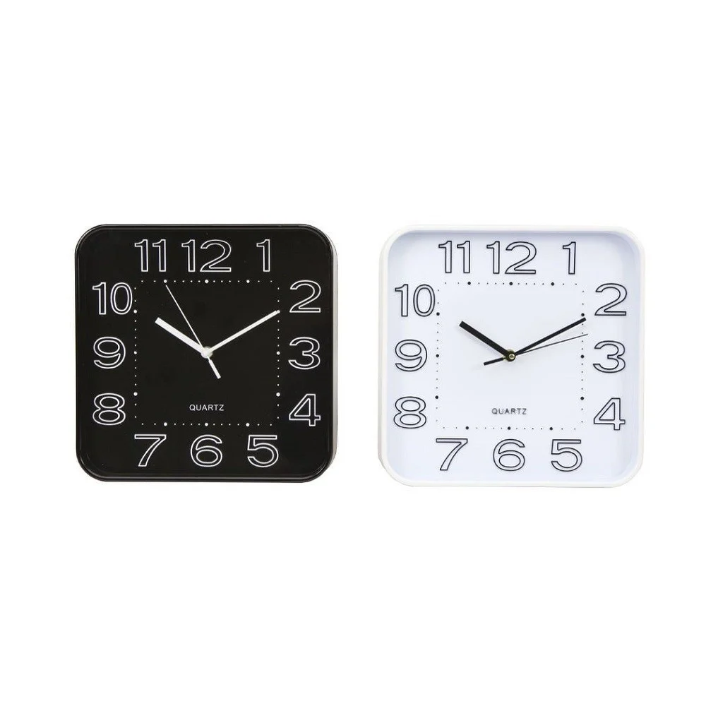 OROLOGIO DA PARETE MURO A QUARZO QUADRATO ANALOGICO CASA UFFICIO DA 30 CM 196872 - TrAdE Shop Traesio