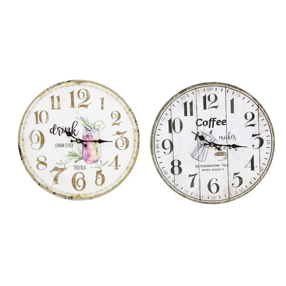 OROLOGIO DA PARETE MURO IN LEGNO ANALOGICO DECORATO CUCINA STANZA CASA 218691 - TrAdE Shop Traesio