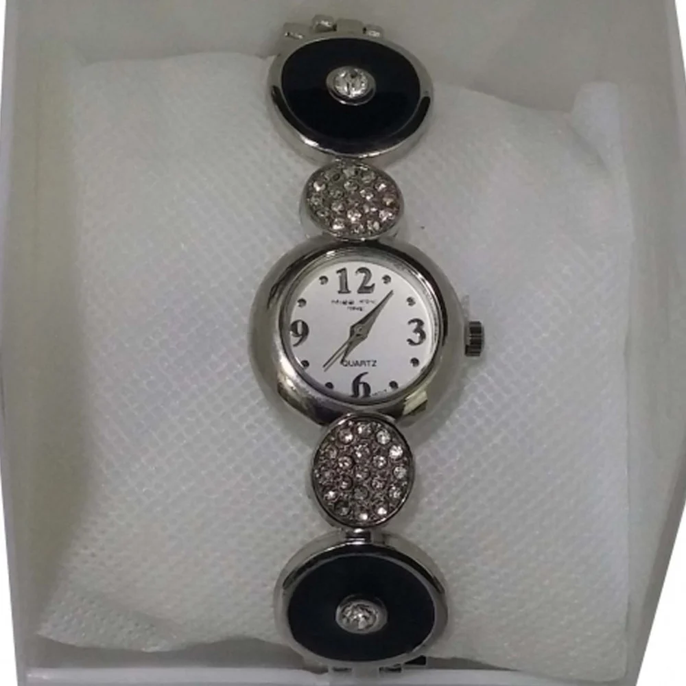 OROLOGIO DA POLSO BRACCIALE DONNA BRILLANTINI QUADRANTE TONDO STRASS W4 - TrAdE Shop Traesio