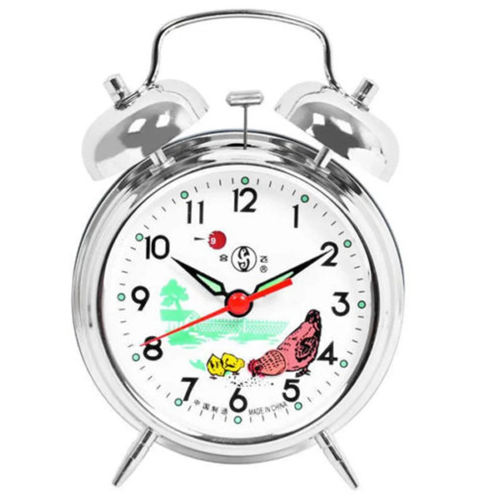 OROLOGIO DA TAVOLO SVEGLIA MECCANICA CARICA MANUALE DOPPIA CAMPANA RETRÒ - TrAdE Shop Traesio