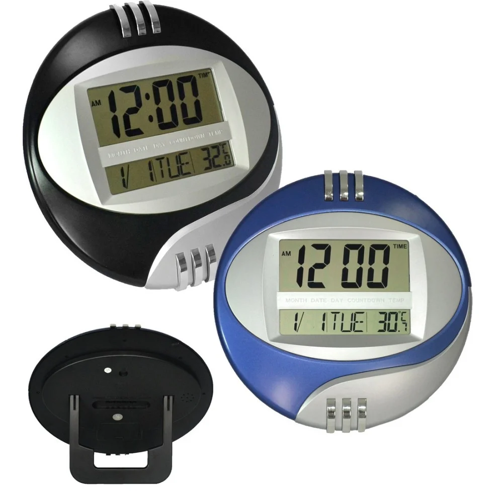 OROLOGIO DIGITALE DA PER PARETE MURO TAVOLO DATARIO TEMPERATURA DISPLAY LCD - TrAdE Shop Traesio
