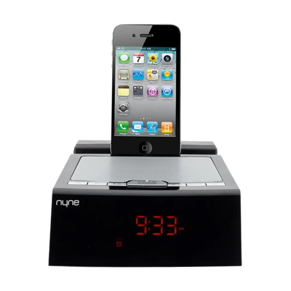 OROLOGIO SVEGLIA PER IPHONE/IPOD DOCKING STATION LETTORE AUDIO MP3 AUX RADIO - TrAdE Shop Traesio