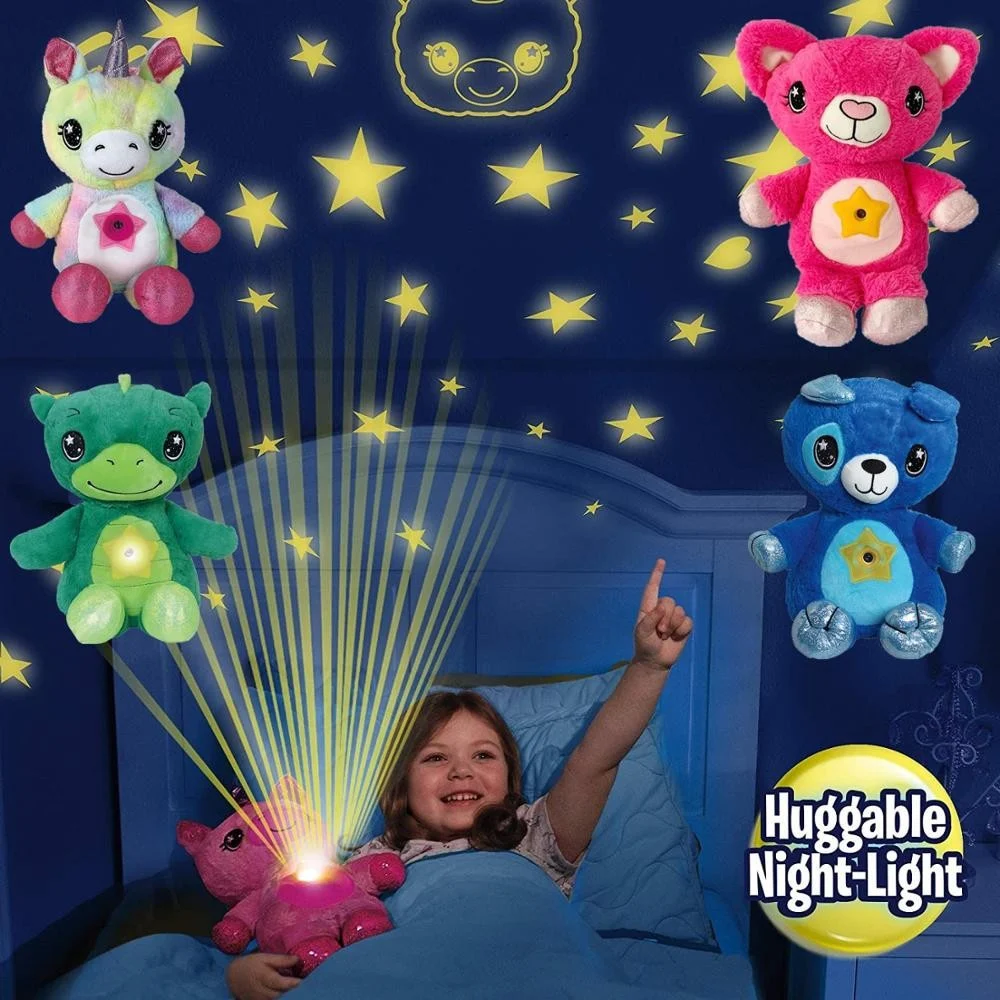ORSACCHIOTTO DI PELUCHE CON PROIETTORE STELLE LUCE PER CAMERETTA CIELO STELLATO - TrAdE Shop Traesio